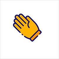 A glove icon on a white background vector