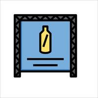 A bottle of water in a frame on a white background vector