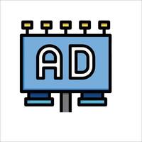 An ad for a billboard on a white background vector