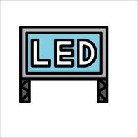 A sign with the word led on it vector