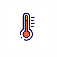 A thermometer icon on a white background vector