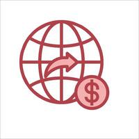 The world is a globe icon vector