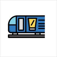 A train is shown on a white background vector