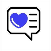 A speech bubble with a heart in it vector