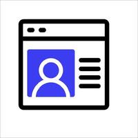 A person is shown in a web page vector
