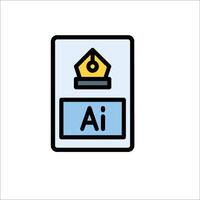 Adobe illustrator ai icon vector