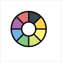 Color wheel icon for a website vector