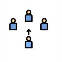 A group of people are connected to each other vector