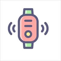 A watch with a microphone icon vector
