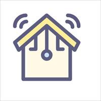 A birdhouse with a wifi symbol on it vector