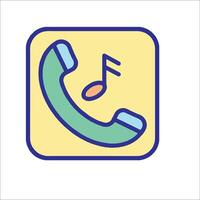 A phone with music notes and a phone icon vector