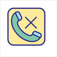 A phone icon with a cross on it vector