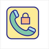 A phone with a padlock icon vector