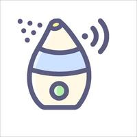 A small, white, and blue object with a sound wave coming out of it vector