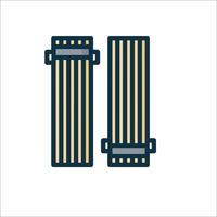 Two wooden bars on a white background vector
