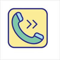 A phone icon with a phone receiver vector