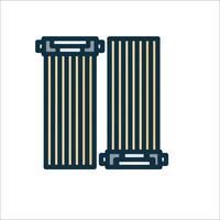 Two metal bars on a white background vector