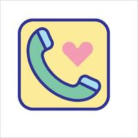 A phone with a heart on it vector