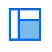A blue square with a white background vector