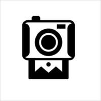 A camera icon on a white background vector
