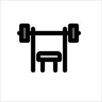 A barbell icon on a white background vector