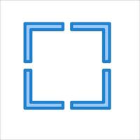 A square with two blue lines on it vector