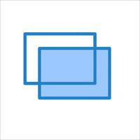 A blue square with a white background vector