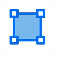 A square with blue lines on it vector