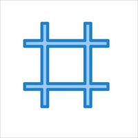 A square with a blue line on it vector