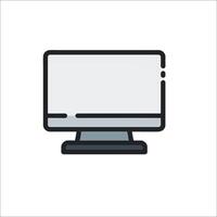 Computer monitor icon isolated on white background vector