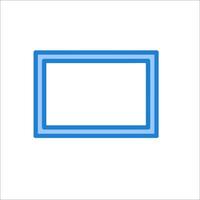 A blue square with a white border vector
