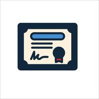 A certificate icon on a white background vector