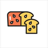 A bread icon with slices of bread vector