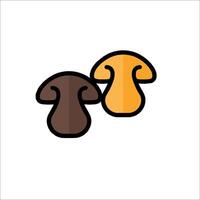 Two mushrooms on a white background vector