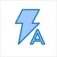 A lightning bolt with the letter a in the middle vector