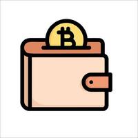 Bitcoin wallet icon illustration vector