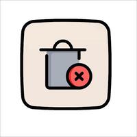 A red cross and a pot with a red cross on it vector