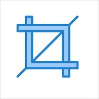 A square with a line through it vector