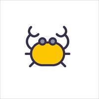 A crab icon on a white background vector