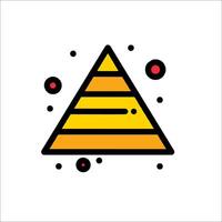 A pyramid with dots on it vector