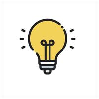 A light bulb icon on a white background vector