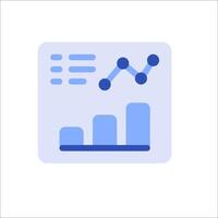 A graph with a bar chart and a line vector