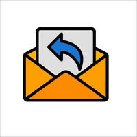 An email envelope with an arrow pointing to the right vector