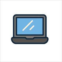 A laptop computer icon on a white background vector