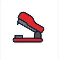 A red stapler icon on a white background vector