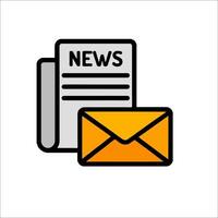 News letter and envelope icon illustration vector