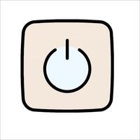 A button with a light on it vector