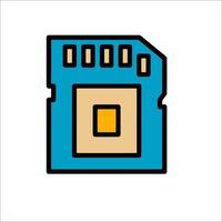 A micro sd card icon on a white background vector