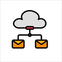 Cloud computing icon illustration vector