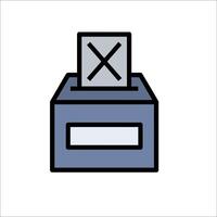A voting box with an x on it vector
